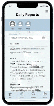 Prototype testing: daily reports and calendar picker screen