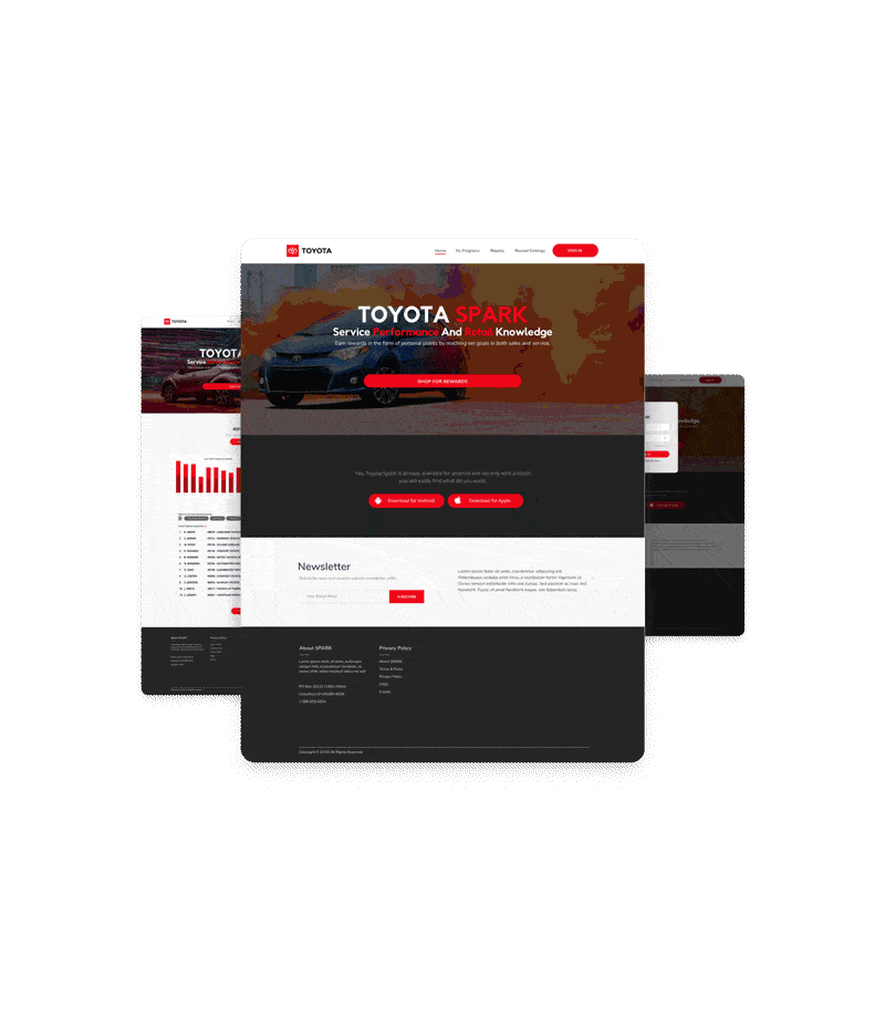 Desktop homepage animation