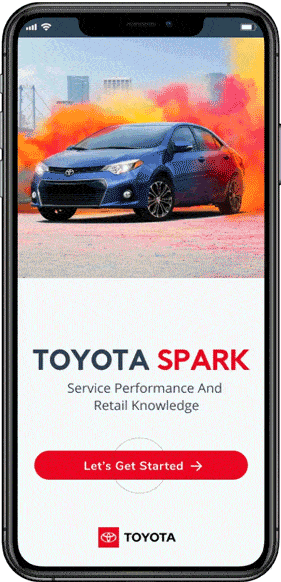 Mobile app welcome screen animation